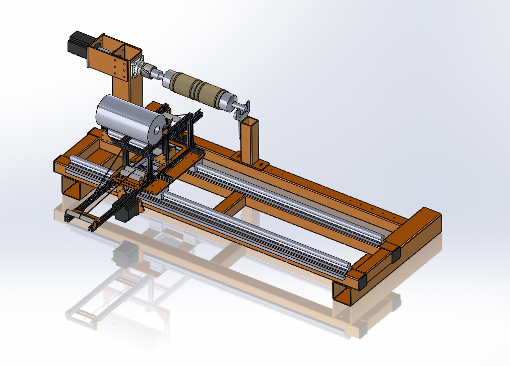 长丝缠绕机3D数模图纸 STEP格式